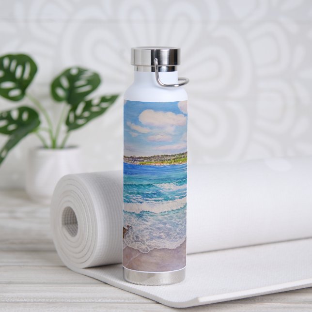 Carmel Beach View Water Bottle (Yoga)