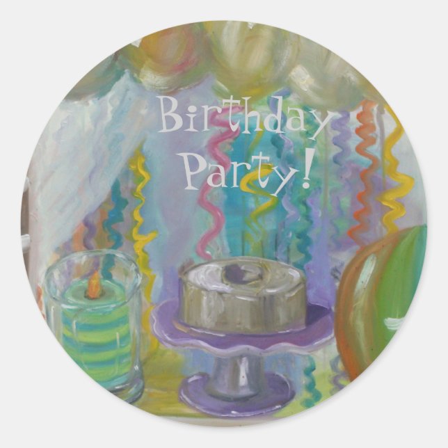 Carmel Birthday Window Classic Round Sticker (Front)