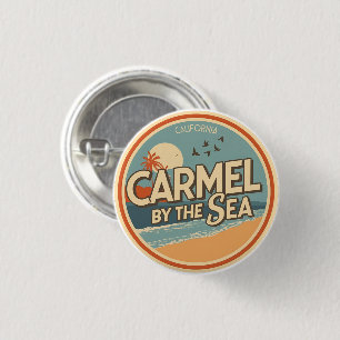 Carmel by the sea beach california pacific coast button