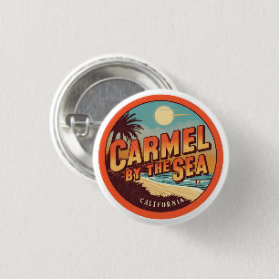 Carmel by the sea beach california pacific coast button