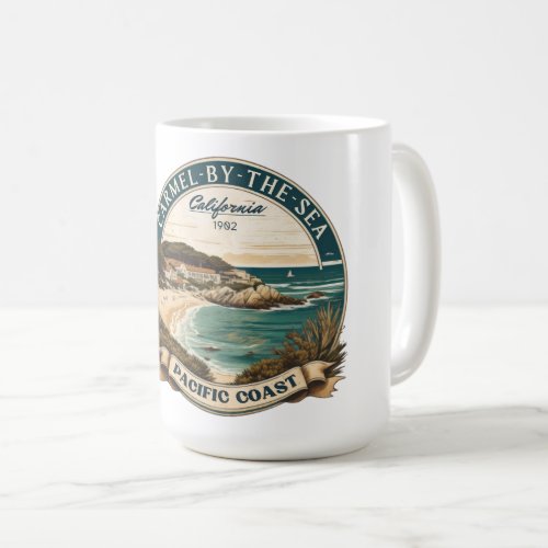 Carmel by the sea beach california pacific coast coffee mug