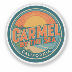 Carmel by the sea beach california pacific coast g sticker