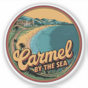 Carmel by the sea beach california pacific coast g sticker