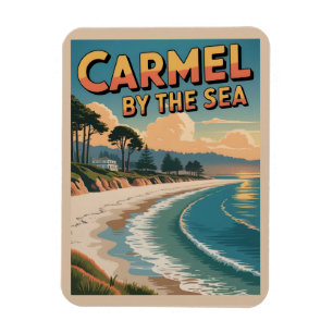 Carmel by the sea beach california pacific coast magnet