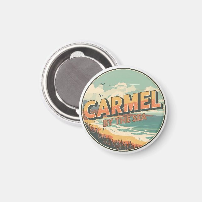 Carmel by the sea beach california pacific coast magnet (Front/Back)