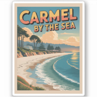 Carmel by the sea beach california pacific coast sticker