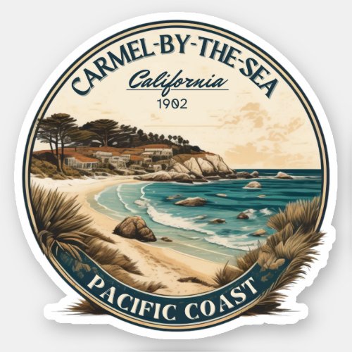Carmel by the sea beach california pacific coast sticker