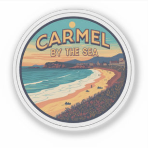 Carmel by the sea beach california pacific coast sticker