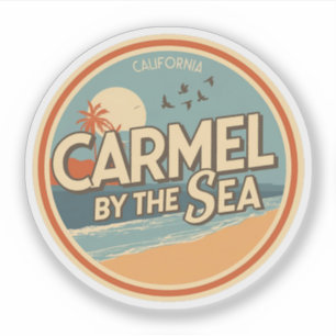 Carmel by the sea beach california pacific coast sticker