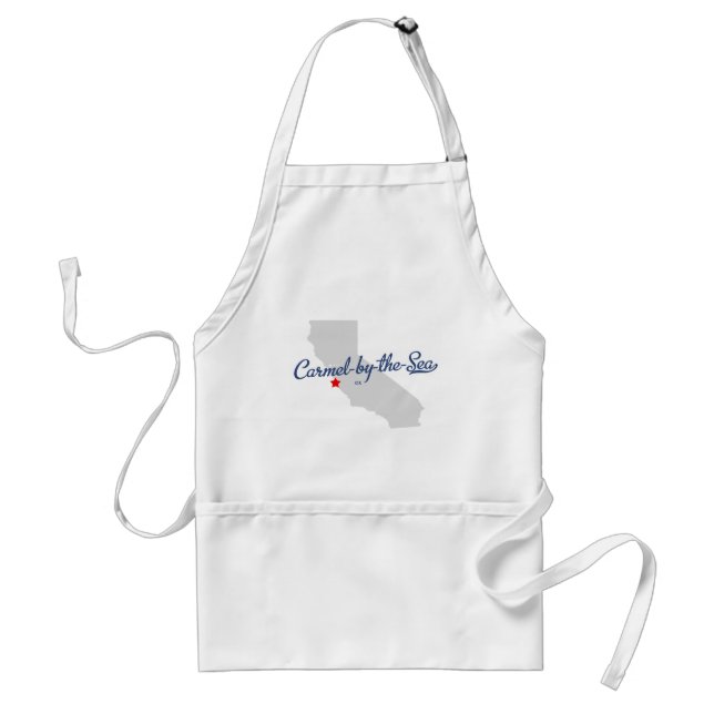 Carmel-by-the-sea California CA Shirt Adult Apron (Front)