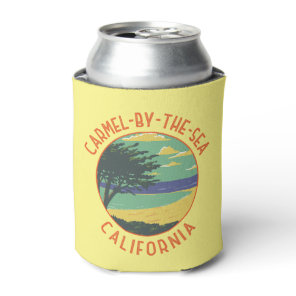 Carmel-by-the-Sea California Retro Distressed Can Cooler