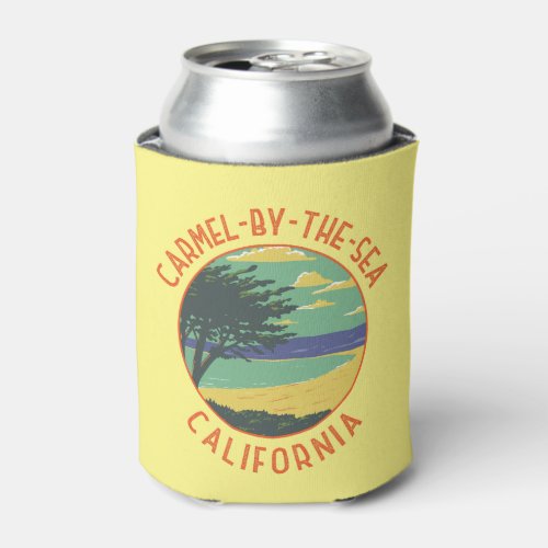 Carmel_by_the_Sea California Retro Distressed Can Cooler