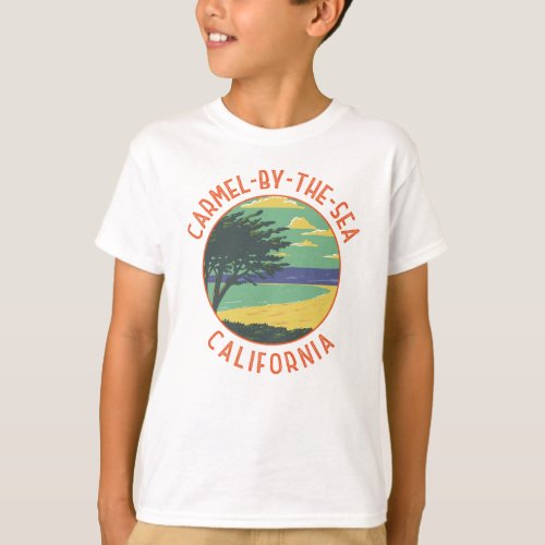 Carmel_by_the_Sea California Retro Distressed T_Shirt