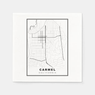 Carmel-by-the-Sea Map Napkins