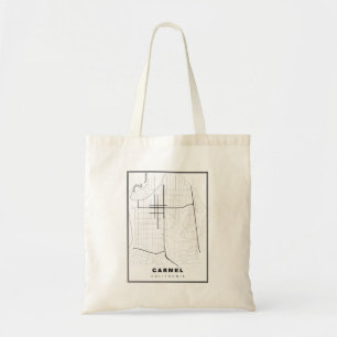 Carmel-by-the-Sea Map Tote Bag