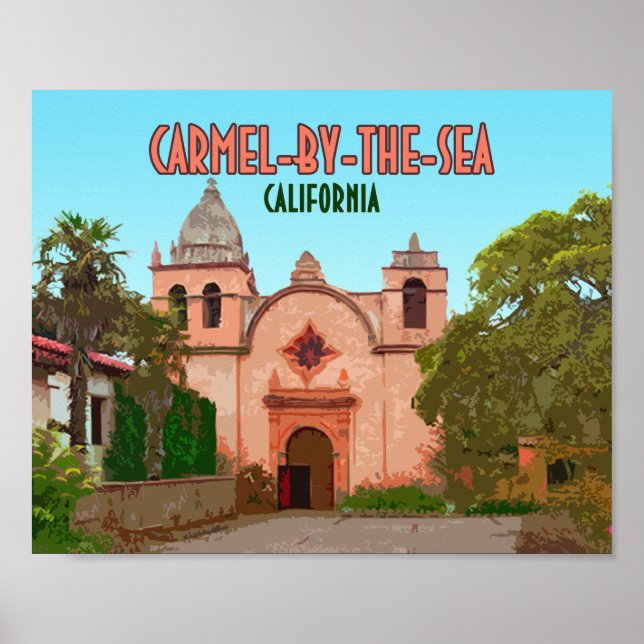 Carmel-By-The-Sea Mission Basilica California Poster (Front)