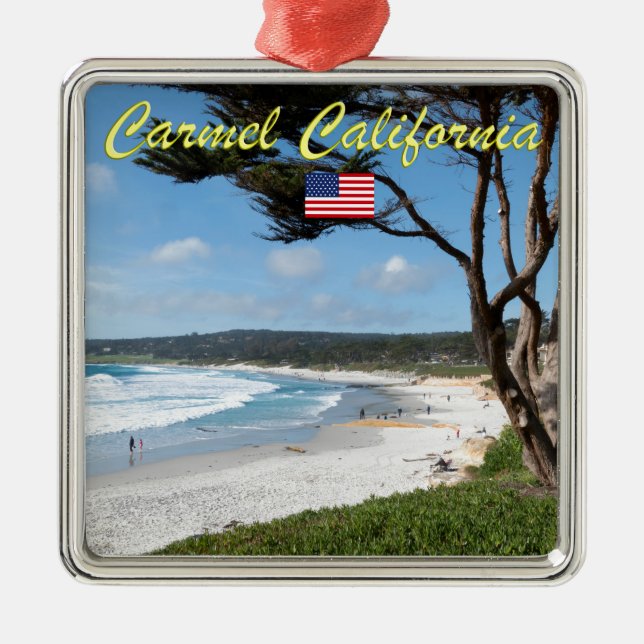 CARMEL BY THE SEA - MONTEREY CALIFORNIA USA METAL ORNAMENT (Front)