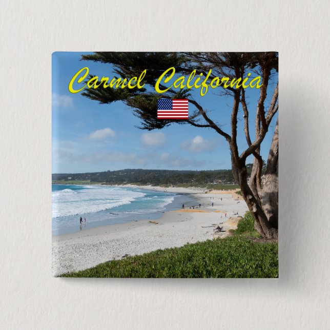 CARMEL BY THE SEA - MONTEREY CALIFORNIA USA PINBACK BUTTON (Front)