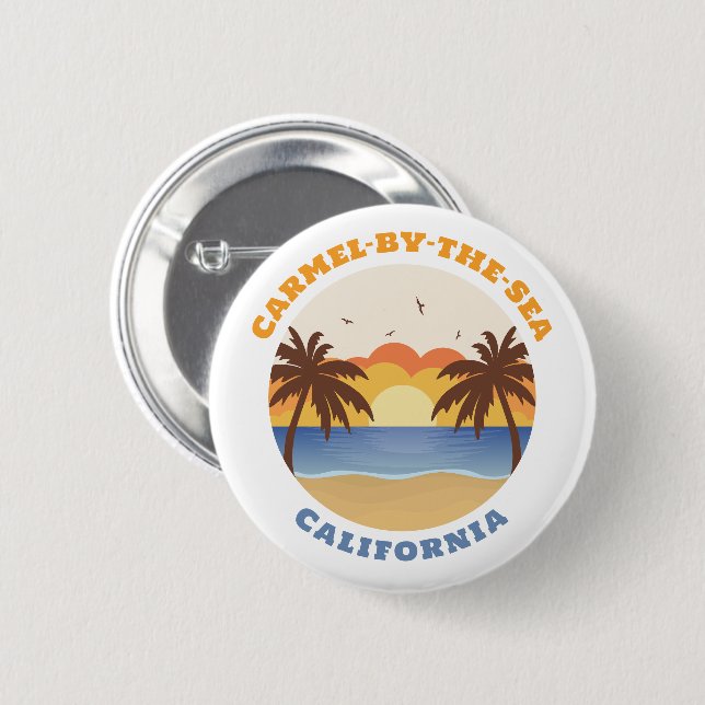 Carmel-by-the-Sea, Monterey County, California Button (Front & Back)