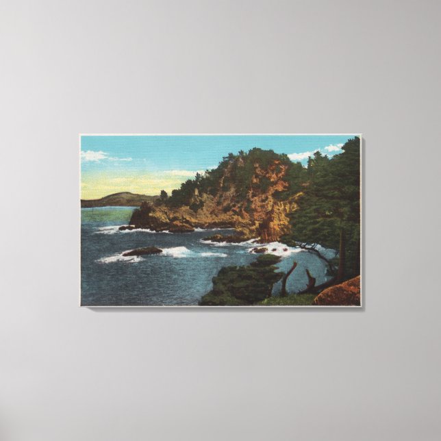 Carmel, CA - Rugged Coast on Point Lobos Canvas Print (Front)