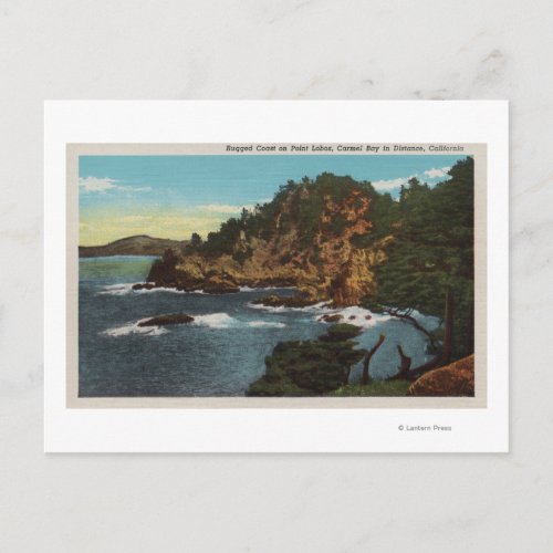 Carmel CA _ Rugged Coast on Point Lobos Postcard