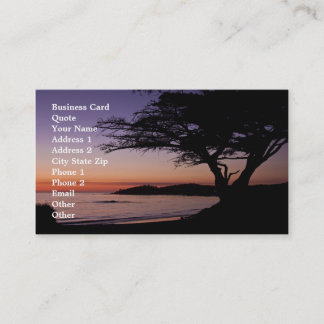 Carmel, CA Sunset Business Card