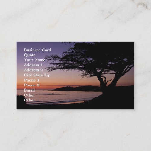 Carmel, CA Sunset Business Card
