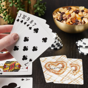 Carmel Cream Heart Pretzel Poker Cards