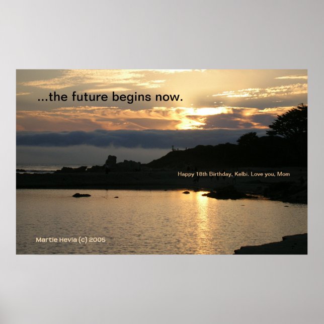 Carmel Gold Sunset Poster (Personalize) (Front)