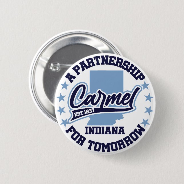Carmel,Indiana Button (Front & Back)