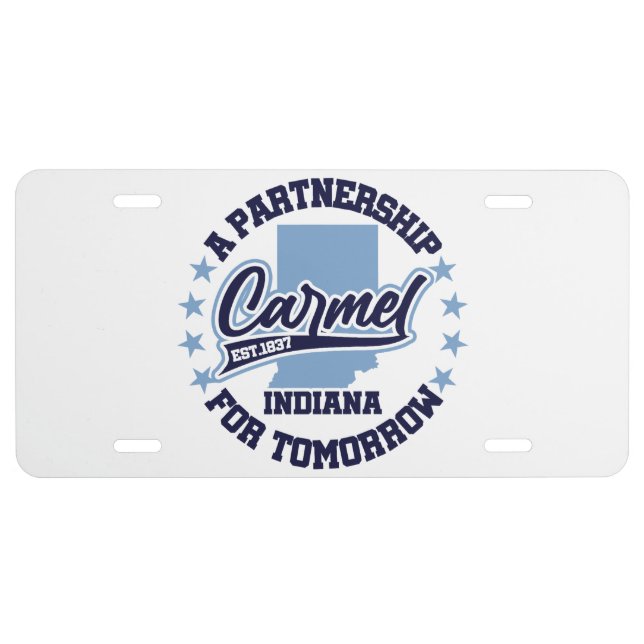 Carmel,Indiana License Plate (Front)