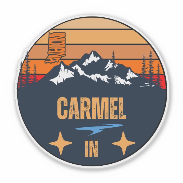Carmel, Indiana Sticker (Front)