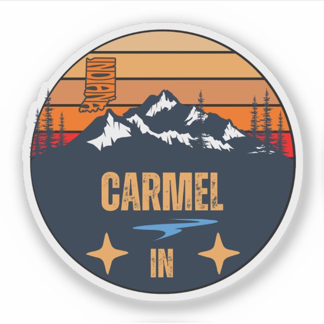 Carmel, Indiana Sticker (Front)