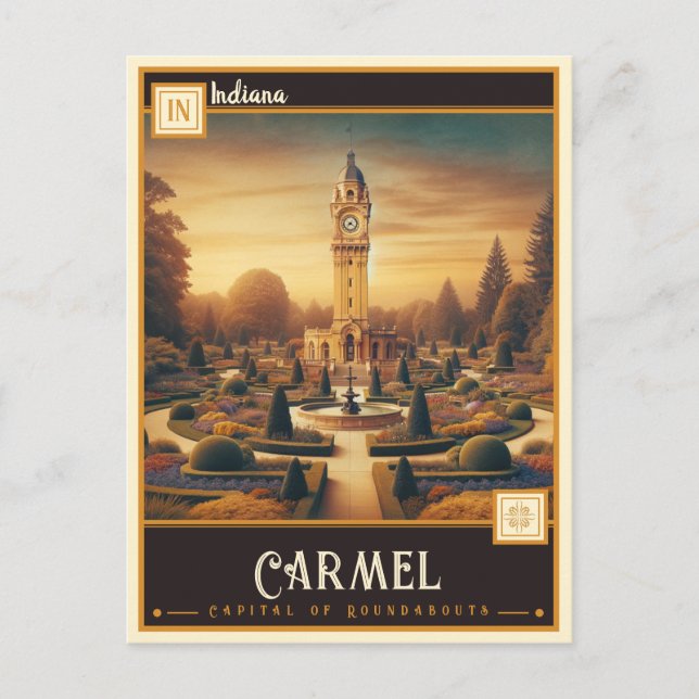 Carmel, Indiana  | Vintage Postcard (Front)