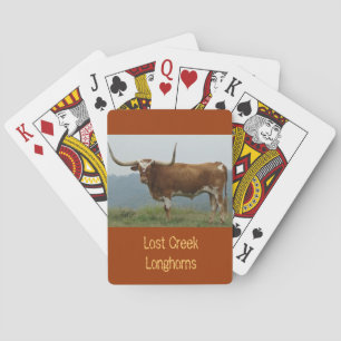 Carmel Longhorn Steer Playing Cards - personalize