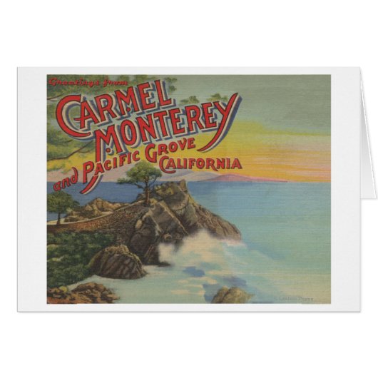 Carmel, Monterey, & Pacific Grove, CA - Welcomes Cards (Front Horizontal)