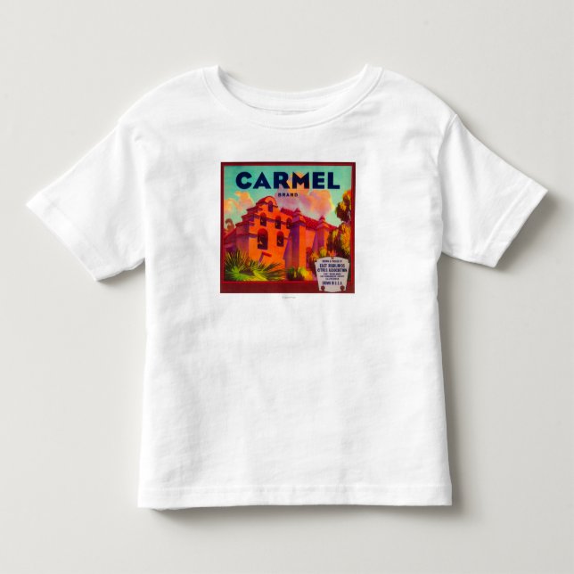 Carmel Orange LabelEast Highlands, CA Toddler T-shirt (Front)