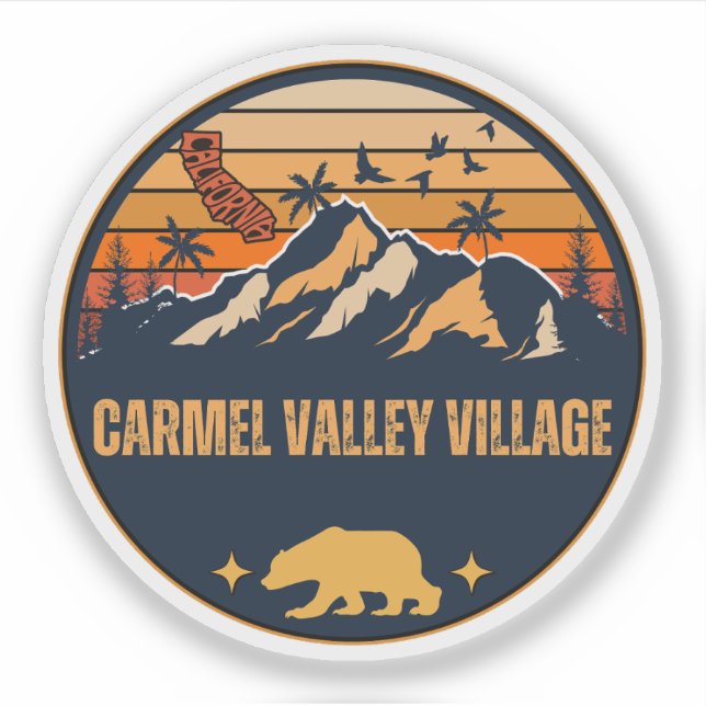 Carmel Valley Village, California Sticker (Front)