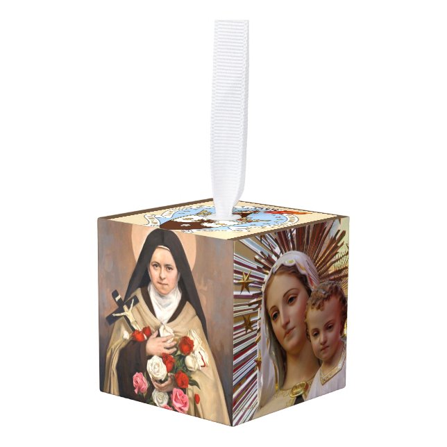 Carmelite Saints Ornament Cube (Front Angled)