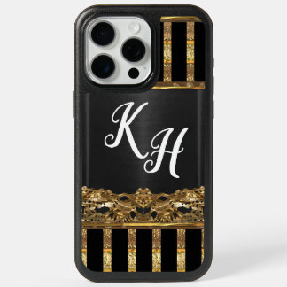 Carmelmine Chic Elegant Monogram iPhone 15 Pro Max Case