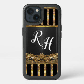 Carmelmine Chic Elegant Monogram OtterBox iPhone C 13 Case