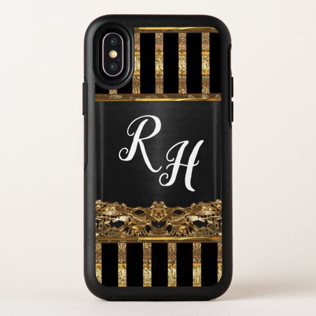 Carmelmine Chic Elegant Monogram Otterbox iPhone Case (Back)