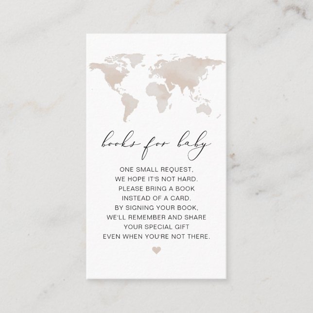 CARMEN Beige Map Adventure Books for Baby Card (Front)