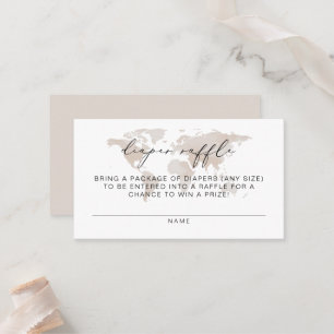 CARMEN Beige Map Adventure Diaper Raffle Ticket