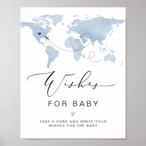 CARMEN Blue Map Adventure Baby Wishes For Baby  Poster