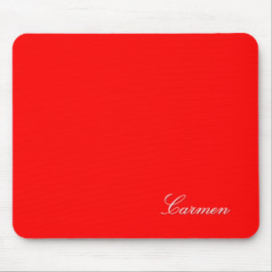 Carmen - customize it with your name - Red Mouse Pad