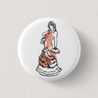 Carmen in a plate pinback button