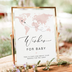 CARMEN Pink Map Adventure Baby Wishes For Baby Poster