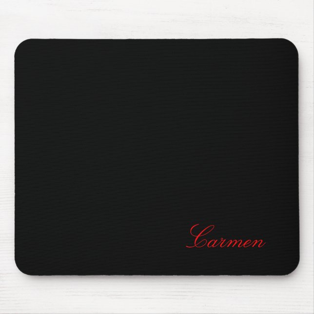 Carmen - Template For Yor Name - Black Mouse Pad (Front)