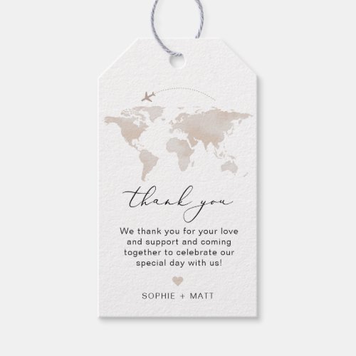 CARMEN Travel Adventure Map Thank You Gift Tags